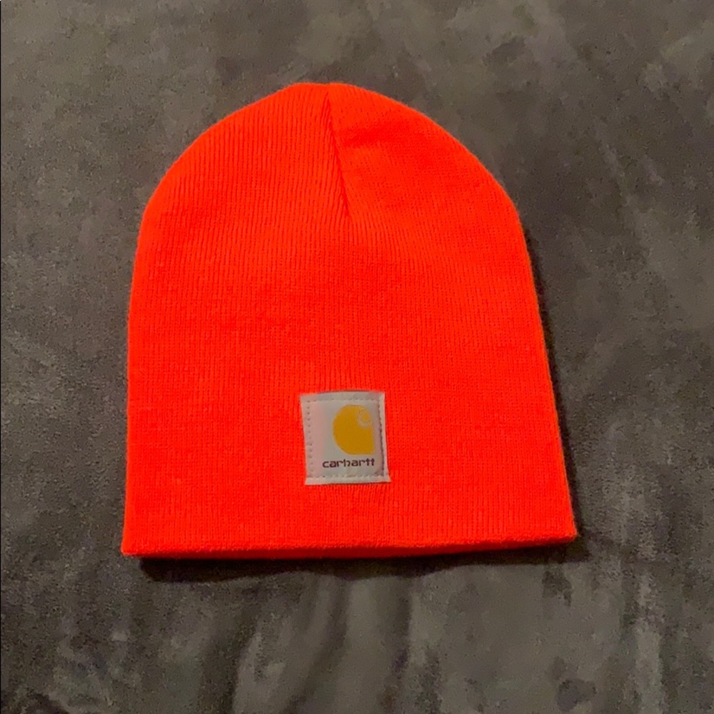 Orange Carhartt beanie